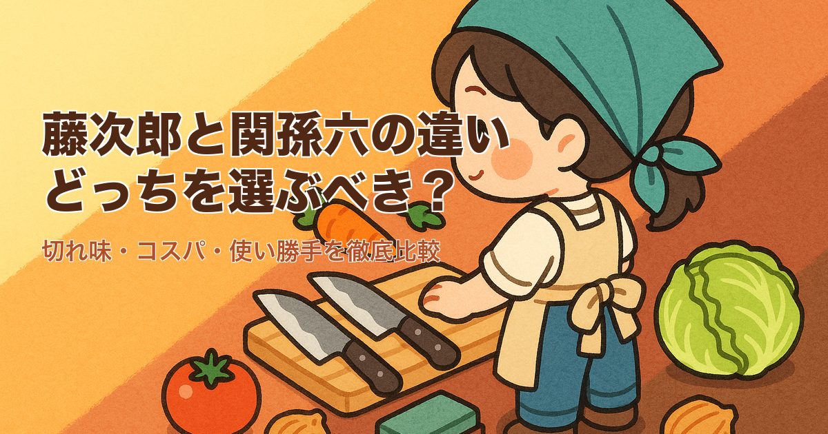 藤次郎と関孫六の三徳包丁を比較